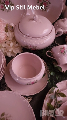 Розов порцеланов сервиз Hutschenreuther , снимка 7 - Сервизи - 52668065