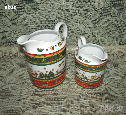Порцеланови кани с коледни мотиви, нови, снимка 2 - Аксесоари за кухня - 52589379