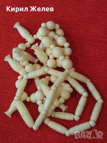 СЛОНОВА КОСТ Старо КОЛИЕ ОГЪРЛИЦА ИЗКЛЮЧИТЕЛНО ФИНА РЪЧНА МАЙСТОРСКА ИЗРАБОТКА РЕТРО АРТ БИЖУ 34720, снимка 14 - Антикварни и старинни предмети - 39140227