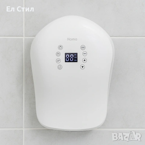 Вентилаторна печка за баня Homa HBH-7720B, 2000W, електронно управление, снимка 3 - Отоплителни печки - 53589908