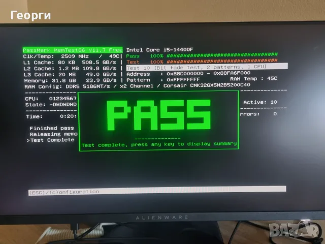 DDR5 1x16 16GB 5200 MT/S Corsair Vengeance, снимка 2 - RAM памет - 53142567
