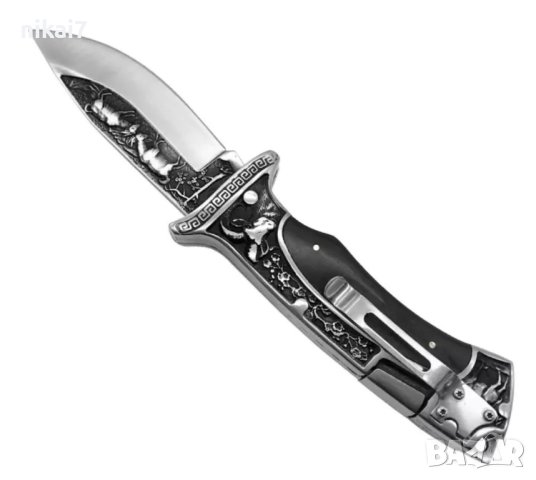 сгьваем нож джобен+кальф естествена кожа за колан ловен луксозен, снимка 9 - Ножове - 42081606