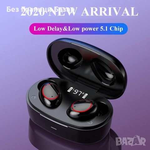 Безжични Bluetooth слушалки XG20 TWS 5.0 с LED дисплей, водоустойчиви, 8D стерео звук, зарядна кутия, снимка 3 - Bluetooth слушалки - 53356971