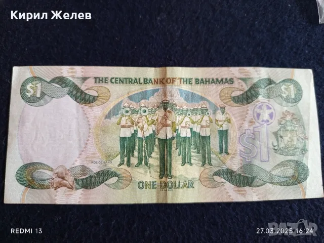 Банкнота 1 долар 2001г. Бахамите за КОЛЕКЦИЯ ДЕКОРАЦИЯ 49885, снимка 5 - Нумизматика и бонистика - 49664384