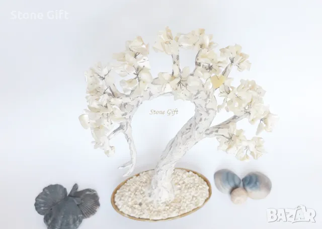 Дръвче Седеф, 20 Рожден ден, Подарък за двойка, Дърво перли, Офис подарък, Зодия Риби, снимка 4 - Декорация за дома - 32993165