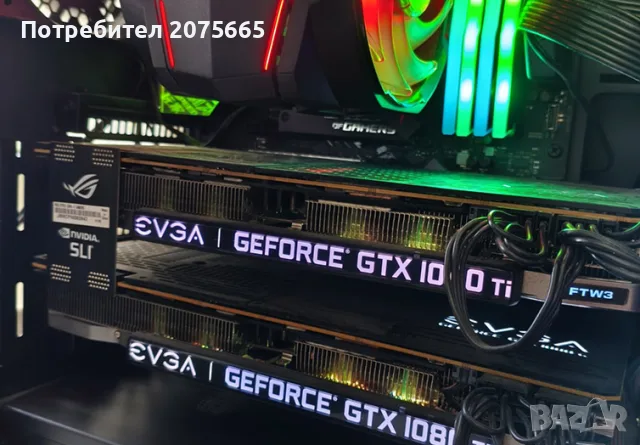 2броя FTW3 EVGA GTX 1080ti в отлично състояние, неразличима от нова, снимка 4 - Видеокарти - 55859054