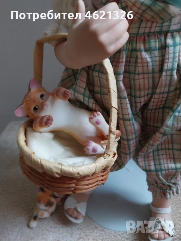 Винтидж порцеланова кукла Саманта от колекция Джордж, сертификат, снимка 8 - Декорация за дома - 52069302