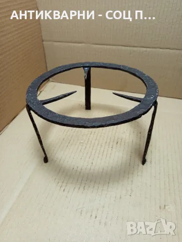 Комплект Соц Стари Ръчно Ковани Медна Тенджера С Саджек Пиростия За Огнище Номер 9., снимка 7 - Антикварни и старинни предмети - 49924280