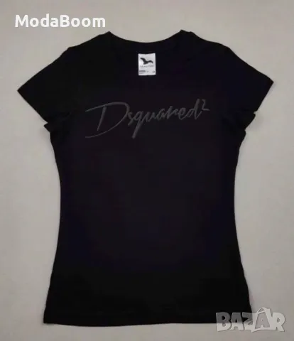 DSQUARED2 черни дамски тениски , снимка 3 - Тениски - 48803680
