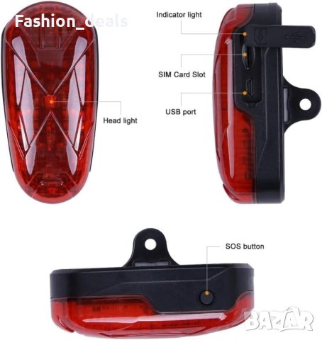 Нов Велосипеден GPS тракер с LED светлина 1800mAh Водоустойчив, снимка 3 - Аксесоари за велосипеди - 42494399