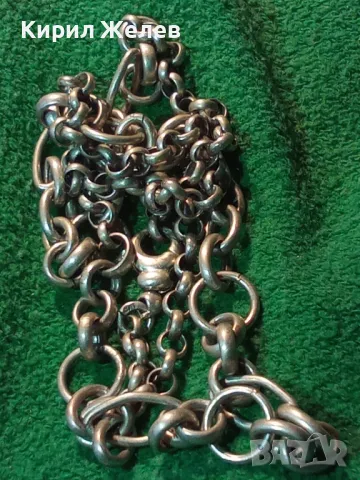 Старинен ВНУШИТЕЛЕН СРЕБЪРЕН ЛАНЕЦ СРЕБРО 925 МАЙСТОРСКА РЪЧНА РЕТРО ИЗРАБОТКА 50115, снимка 16 - Антикварни и старинни предмети - 49274678