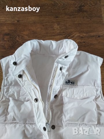 Elho Vintage Skiwear Down Puffer Red Men's Vest, SIZE 36/С - страхотен пухен елек, снимка 7 - Други - 38959732