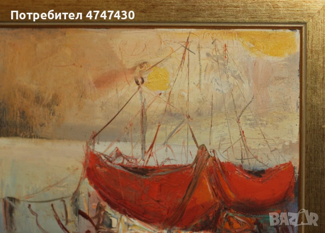 Евгений Петров картина маслени бои пейзаж, снимка 6 - Картини - 53643858