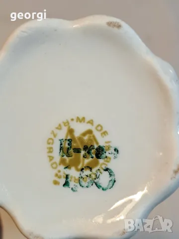 българска порцеланова каничка за мляко дъбов лист  Разград    20/2, снимка 4 - Сервизи - 49123170