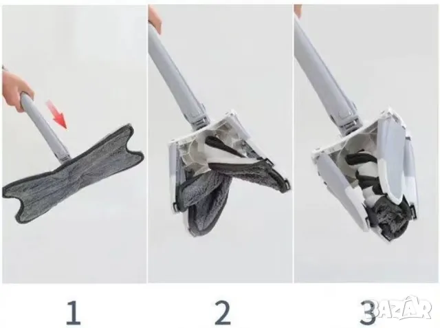 Уред с микрофибърна подложка за миене на под, снимка 11 - Мопове, кофи, четки и метли - 48873798