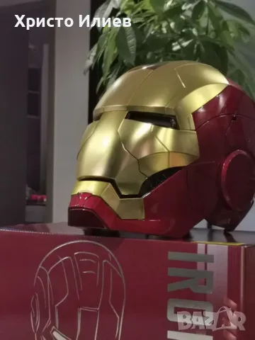 Marvel Моторизирана маска Iron Man MK5 1:1 с гласова команда Роботизирана каска Железния човек, снимка 8 - Друга електроника - 49126180