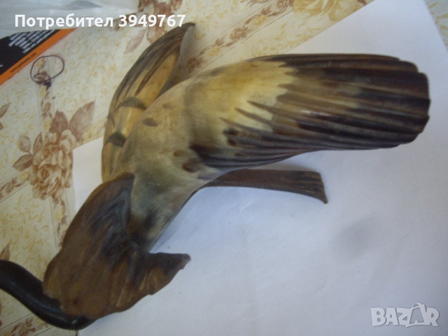 Фигура на патица изработена от рогове., снимка 2 - Колекции - 51496526