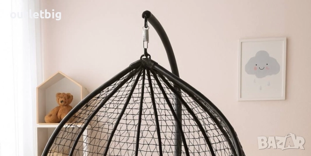 Градинска висяща люлка тип гнездо,яйце–Промоция!, снимка 2 - Градински мебели, декорация  - 52245747