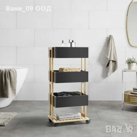 Етажерка за баня от бамбук и МДФ , снимка 5 - Етажерки - 49729295