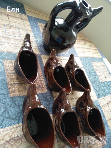 Керамичен сервиз за вино, снимка 4 - Сервизи - 42277768