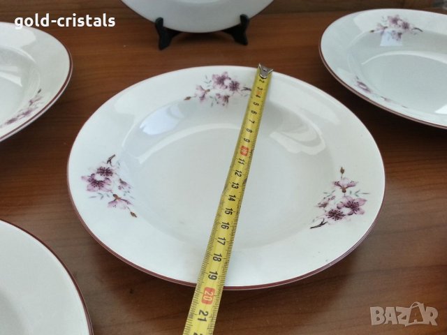 Стар български порцелан чинии дълбоки, снимка 5 - Антикварни и старинни предмети - 34338263