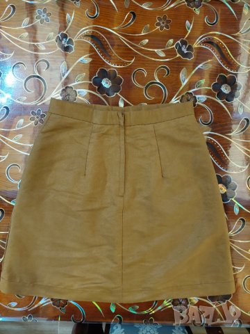 Светлокафява велурена пола Н&М, снимка 2 - Поли - 39420969