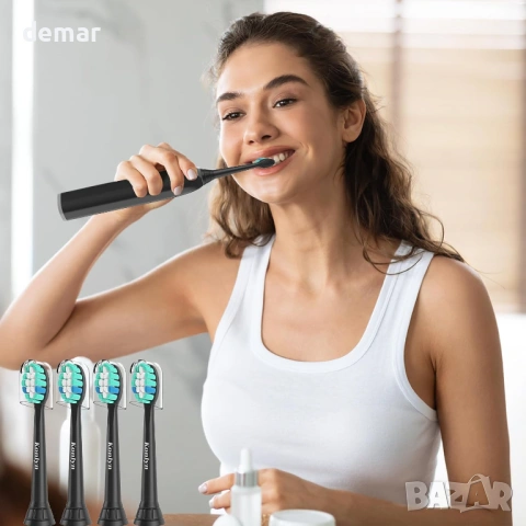 Резервни глави за електрическа четка за зъби Philips Sonicare Click-on, 8 броя, черни, снимка 8 - Други - 53794779