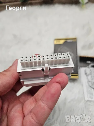 Бял 90° ARGB Адаптер за Дънна Платка EZDIY-FAB ATX 24-Pin, снимка 4 - Геймърски - 55711073