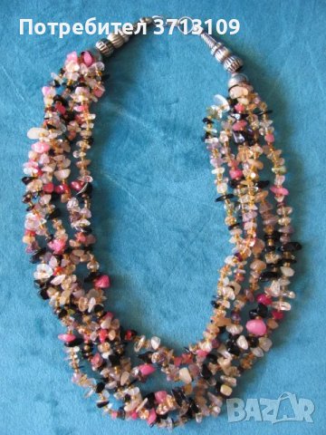 Дамско колие естествени камъни, 50см.