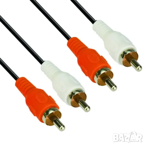 VCom Аудио Кабел 2x RCA M / 2x RCA M, 1.5 метра