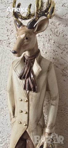 Голям елен– Джентълмен, 38см, снимка 2 - Антикварни и старинни предмети - 52900534