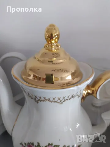 Немски, красив сервиз "Златна дантела с рози", снимка 17 - Сервизи - 56087433