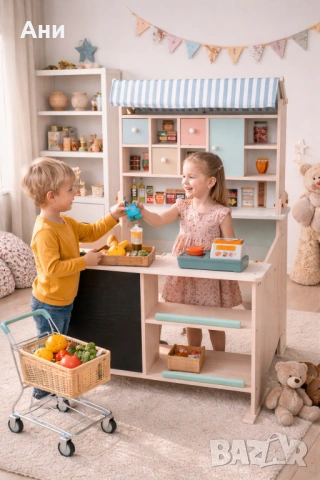 Чисто нов дървен магазин.