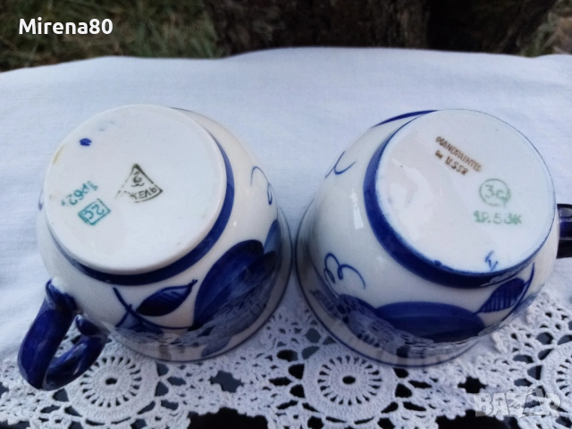 Чаши ГЖЕЛ 300 мл - винтидж !, снимка 5 - Чаши - 53694644