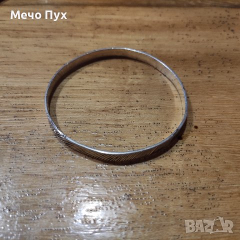 Стара сребърна,твърда гривна (157), снимка 5 - Гривни - 41659892