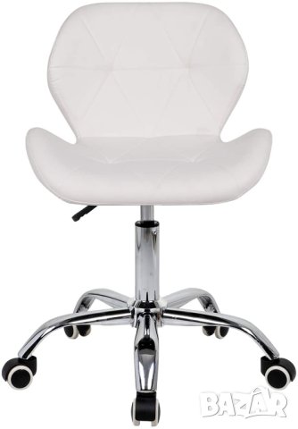 Ергономичен офис стол в бяло C-K-DC-0098WH, снимка 3 - Столове - 41039453