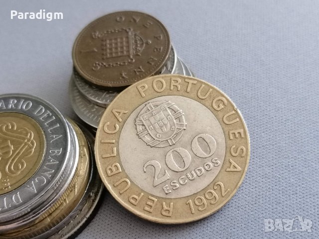 Монета - Португалия - 200 ескудо | 1992г.