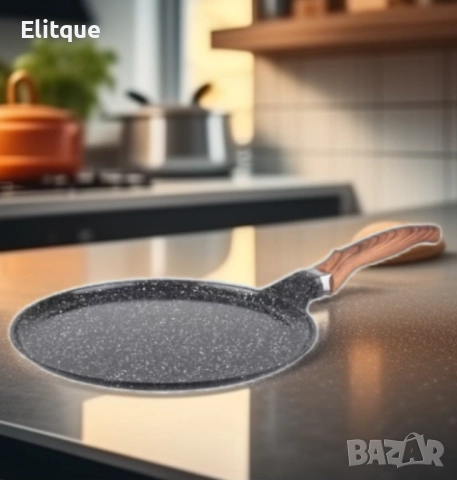 Тиган за палачинки Goldmann GM-1124, 24/28см., Лят алуминий, Керам. покр., Индукция