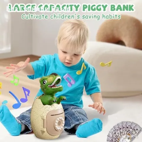 Нова Динозавър касичка с парола, песни и изучаване на английски за деца, снимка 2 - Образователни игри - 47272130