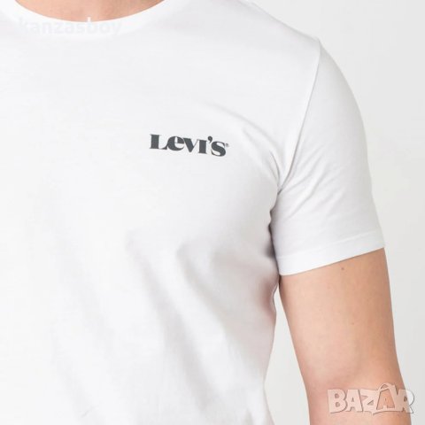 Levis Crewneck Graphic - страхотна мъжка тениска КАТО НОВА 3ХЛ, снимка 2 - Тениски - 40257002