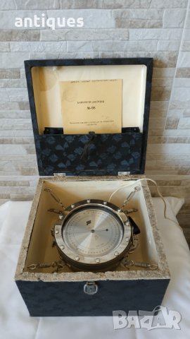 Стар военен барометър М-98 + кутия и инструкция - 1977г., снимка 1