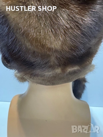 Дамска шапка ушанка , естествена кожа от норка, снимка 4 - Шапки - 53405003