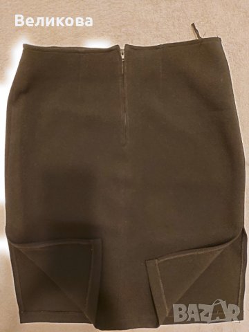 Черна права пола с цепки, снимка 6 - Поли - 35673693