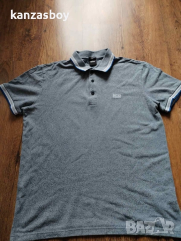 Boss Polo Paddy 50398302 Szary Regular Fit - мъжка тениска р-р XL, снимка 6 - Тениски - 52335145