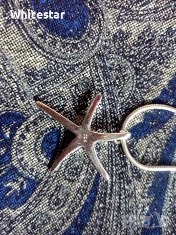 Посребрен дамски комплект - колие, обеци, гривна "Морски звезди", снимка 3 - Колиета, медальони, синджири - 53622183