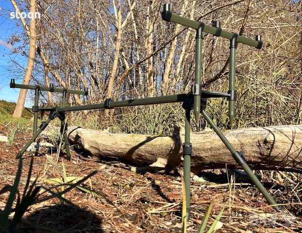 Шаранджйиска стойка за 3 броя въдици , снимка 7 - Такъми - 53004250