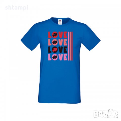 Мъжка тениска Свети Валентин LOVE LOVE LOVE 3, снимка 1 - Тениски - 35715676
