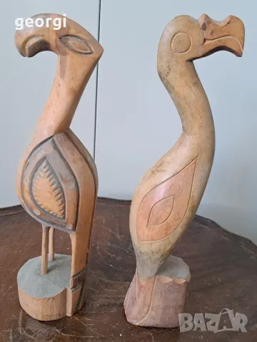екзэтични дървени фигури птици дърворезба    5/2, снимка 3 - Декорация за дома - 49081498