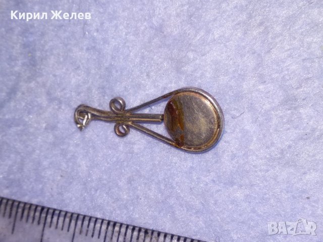 СТАР СРЕБЪРЕН ПЕНДАНТ ВИСОКА ПРОБА СРЕБРО РЪЧНА АЖУРНА РАБОТА с ШЛИФОВАН ПОЛУСКЪПОЦЕНЕН КАМЪК 38606, снимка 11 - Антикварни и старинни предмети - 41638437