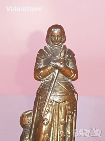 Старинна метална статуетка Жана д'Арк , снимка 5 - Антикварни и старинни предмети - 41760908